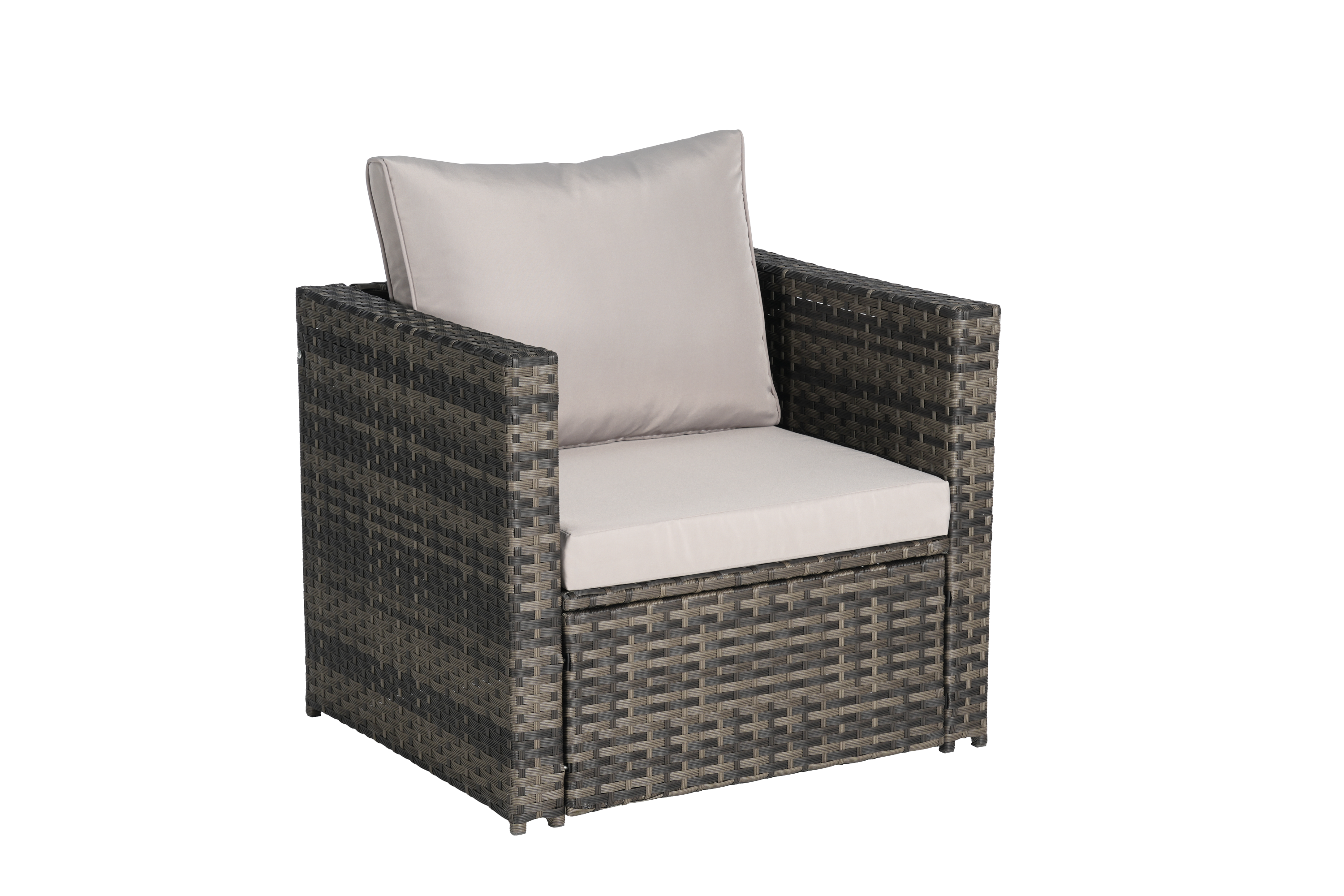 Outdoor Patio Rattan Sofa Set – Garden Wicker Chair Set with Cushions,