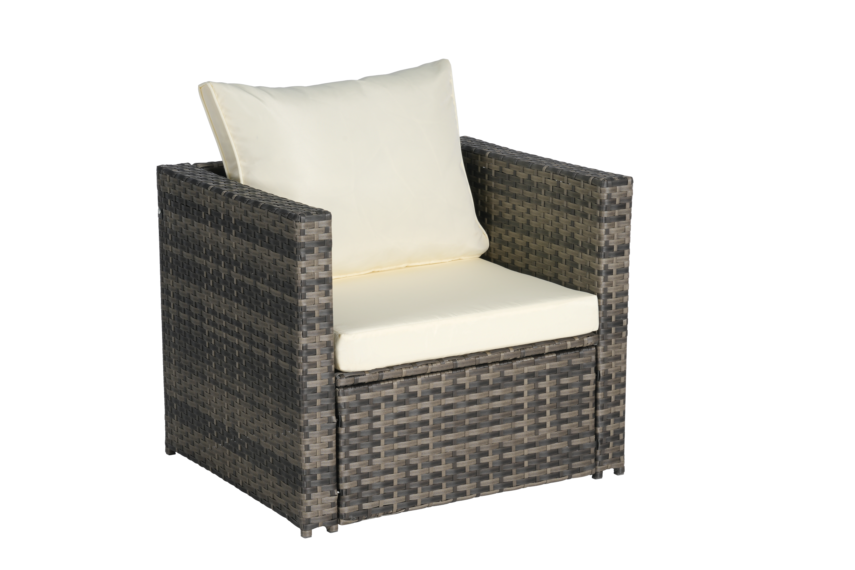 Outdoor Patio Rattan Sofa Set – Garden Wicker Chair Set with Cushions,