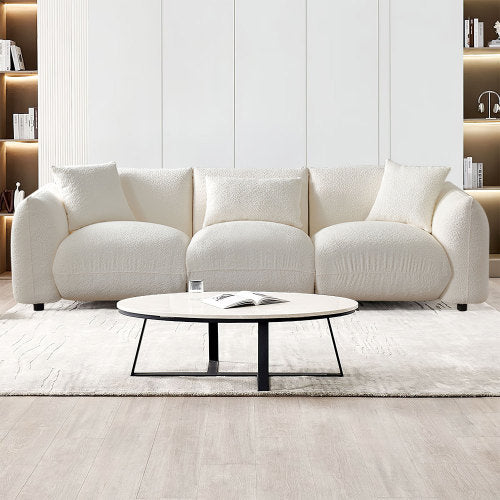 Mid Century Modern Couch 3-Seater Sofa Upholstered for Living Room,