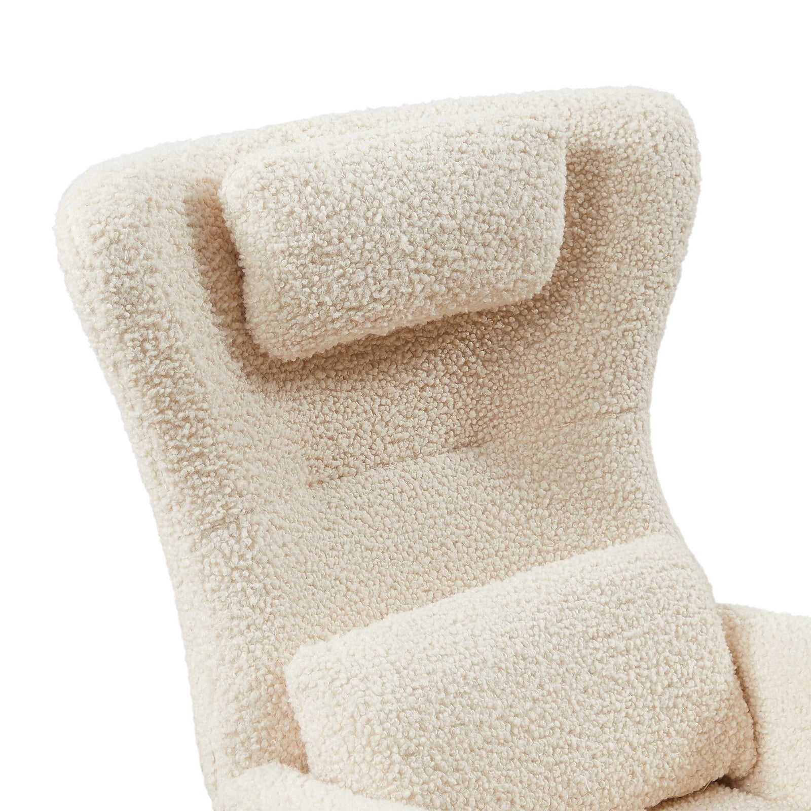 LuneluX_Home – Modern Rocking Chair with High Backrest (Beige)