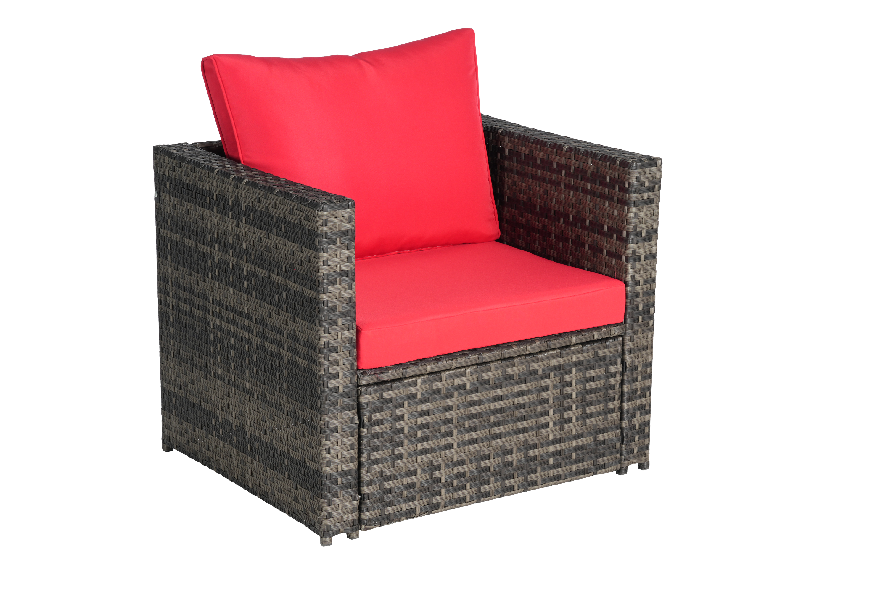 Outdoor Patio Rattan Sofa Set – Garden Wicker Chair Set with Cushions,