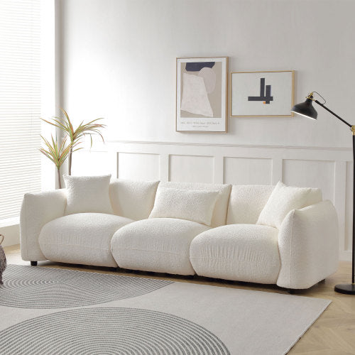 Mid Century Modern Couch 3-Seater Sofa Upholstered for Living Room,