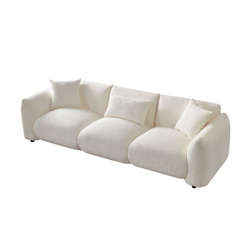 Mid Century Modern Couch 3-Seater Sofa Upholstered for Living Room,