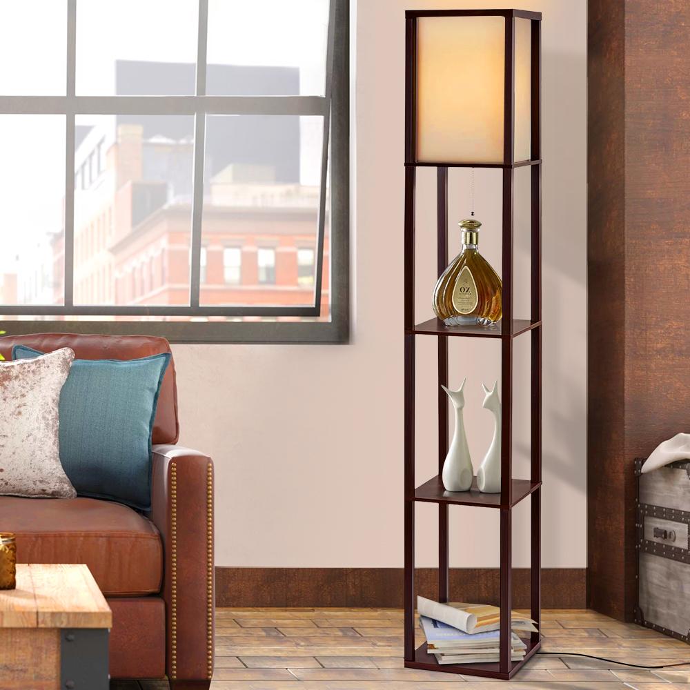 Artiss Floor Lamp 3 Tier Shelf Storage LED Light Stand Home Room